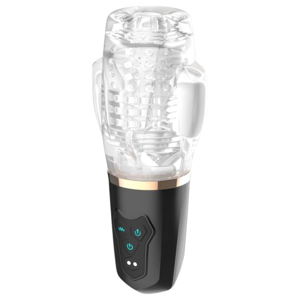 Funny Me Rocket Cup - masturbador succionador vibrador - transparente negro