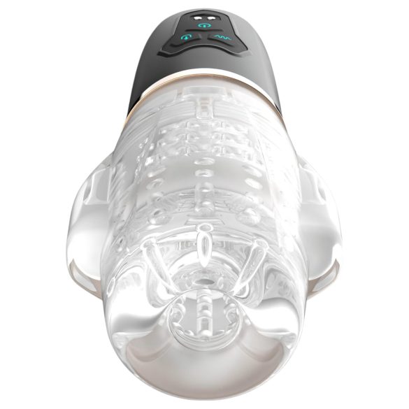 Funny Me Rocket Cup - masturbador succionador vibrador - transparente negro