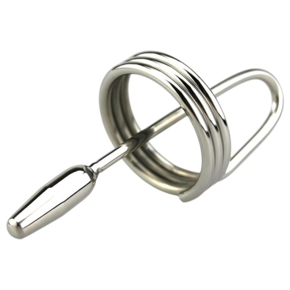 DeepRing - dilatador metálico con anillo de 9 cm (plateado)