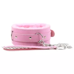 Bélelt - collar BDSM con correa - acolchado rosa