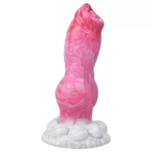 Animalorny Buldog - dildo forma pene perro - 17cm - silicona rosa