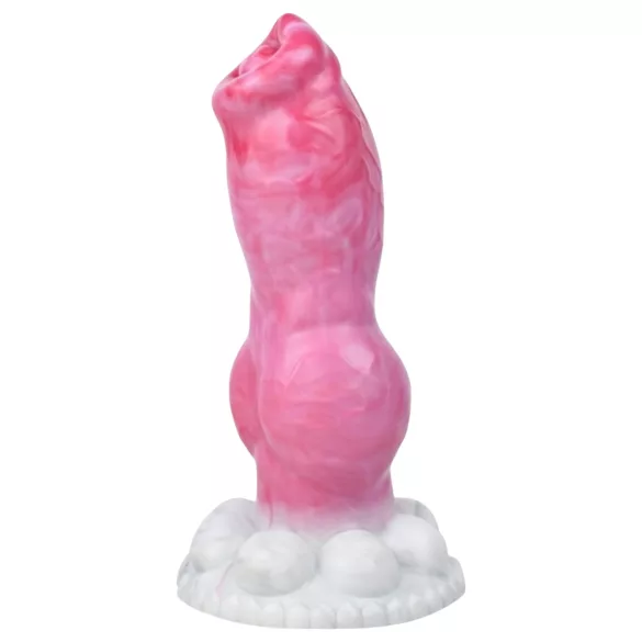 Animalorny Buldog - dildo forma pene perro - 17cm - silicona rosa