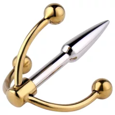   Urethralplay - dilatador uretral metálico con ancla - 4,5 cm - plateado