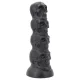 Topped Monster - consolador con forma de calavera - 22 cm (negro)