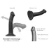 Strap-on-me - dildo doble capa - silicona negra - tamaño S