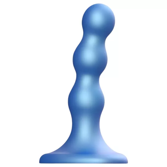 Strap-on-me - dildo con bolas y ventosa - silicona azul - talla S