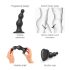 Cuentas Strap-on-me S - Dildo con cuentas y ventosa (negro)