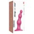 Cuentas Strap-on-me M - Dildo con ventosa y cuentas (rosa)