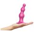 Cuentas Strap-on-me M - Dildo con ventosa y cuentas (rosa)