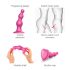 Cuentas Strap-on-me M - Dildo con ventosa y cuentas (rosa)