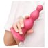 Cuentas Strap-on-me M - Dildo con ventosa y cuentas (rosa)