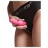 Cuentas Strap-on-me M - Dildo con ventosa y cuentas (rosa)