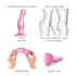 Strap-on-me Curvy S - consolador ondulado con ventosa (rosa)