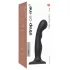 Strap-on-me - Dildo con ventosa curvado - silicona negra - tamaño S