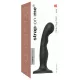 Strap-on-me - Dildo con ventosa curvado - silicona negra - tamaño S