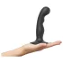 Strap-on-me - Dildo con ventosa curvado - silicona negra - tamaño S