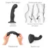 Strap-on-me - Dildo con ventosa curvado - silicona negra - tamaño S
