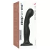 Strap-on-me - Dildo con ventosa curvado - silicona negra - tamaño L
