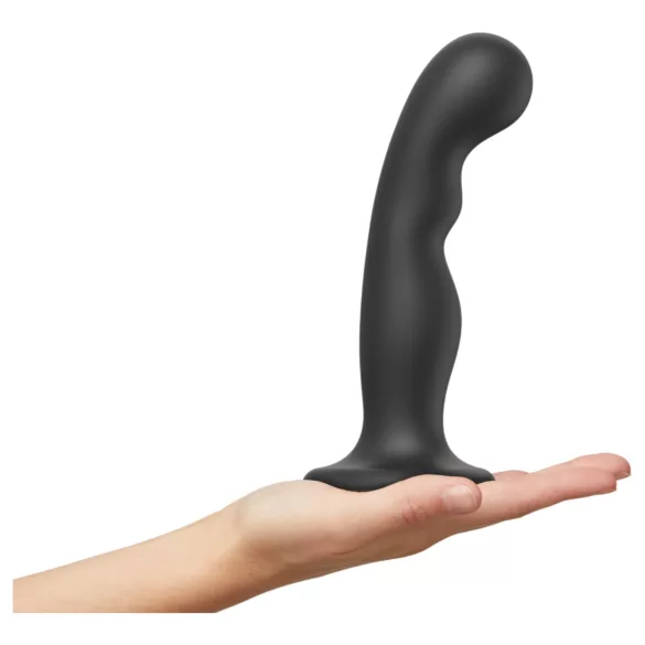 Strap-on-me - Dildo con ventosa curvado - silicona negra - tamaño L