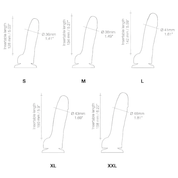 Strap-on-me - Dildo con ventosa de doble capa - color natural - talla M