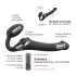 Strap-on-me S - Arnés vibrador con ondas de aire - (negro)
