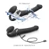 Strap-on-me - vibrador con arnés y ondas de aire - silicona negra S