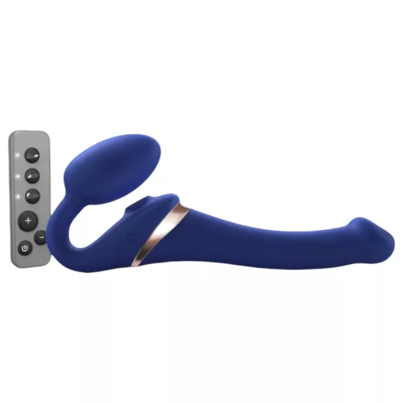 Strap-on-me S - arnés con vibrador de ondas de aire - (azul)
