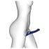 Strap-on-me S - Vibrador con ondas de aire ajustable (azul)