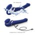 Strap-on-me S - Vibrador con ondas de aire ajustable (azul)
