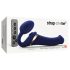 Strap-on-me - vibrador strap-on con ondas de aire - silicona azul - talla M