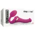 Strap-on-me - vibrador con ondas de aire tipo arnés - silicona rosa - talla S