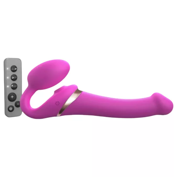 Strap-on-me M - arnés vibrador de ondas de aire (rosa)