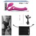 Strap-on-me M - vibrador con ondas de aire ajustable (rosa)