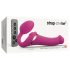 Strap-on-me M - vibrador con ondas de aire ajustable (rosa)