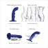 Strap-on-me M - vibrador G-punto pulsante y resistente al agua (azul)