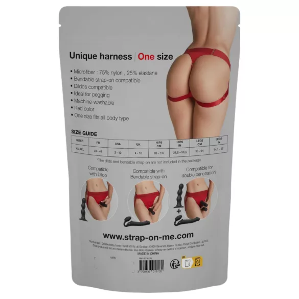 Strap-on-me - arnés ajustable para consolador - talla XS-XXL - rojo