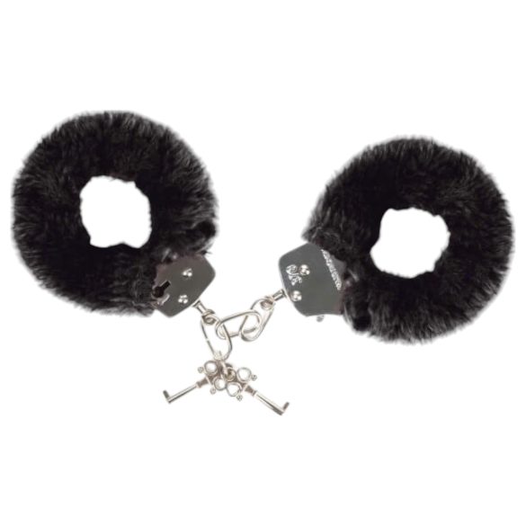 Love to Love Attach me - esposas de peluche (negro)
