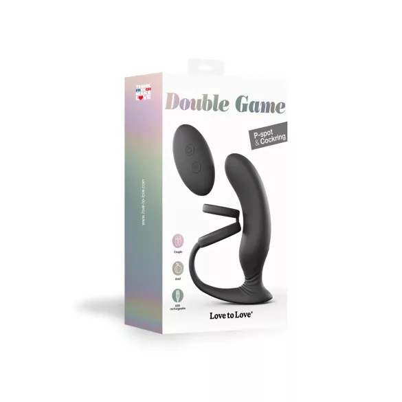 Love to Love - vibrador prostático con anillo (negro)