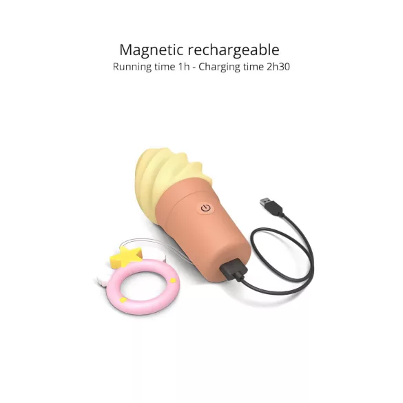 Love to Love Cand Ice - vibrador recargable para clítoris (vainilla)
