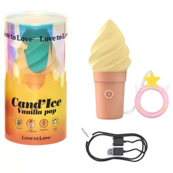Love to Love Cand Ice - vibrador recargable para clítoris (vainilla)
