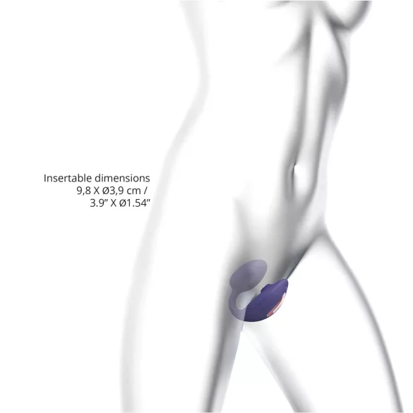 Wonderlover - Vibrador punto G y clítoris (morado oscuro)