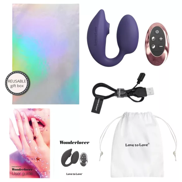 Wonderlover - Vibrador punto G y clítoris (morado oscuro)