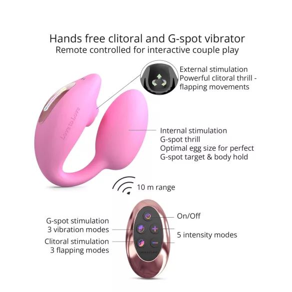 Love to Love Wonderlover - vibrador punto G y clítoris (rosa)