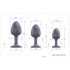Plug Anal Geisha Diamante M - negro con piedra blanca
