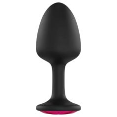   Dorcel - plug anal con gema rosa - silicona negra - tamaño M