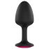 Dorcel - plug anal con gema rosa - silicona negra - tamaño M