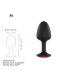 Dorcel - plug anal con gema rosa - silicona negra - tamaño M
