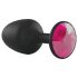 Plug Geisha Dorcel Ruby M - anal negro con piedra rosa