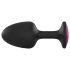 Dorcel - plug anal con gema rosa - silicona negra - tamaño M