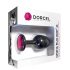 Dorcel - plug anal con gema rosa - silicona negra - tamaño M